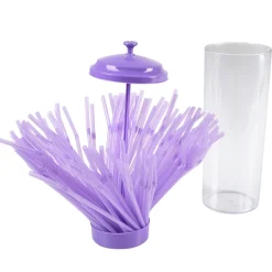 Gifi Distributeur de pailles violettes Best