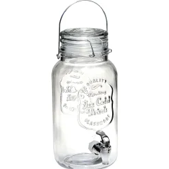 Gifi Distributeur forme bocal en verre transparent cont. 3,8 L Online