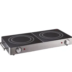 Gifi Double plaque vitrocéramique noire et grise Cuisilux Outlet