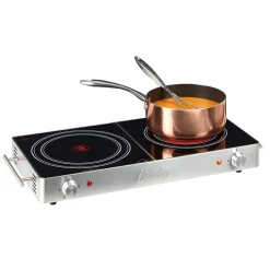 Gifi Double plaque vitrocéramique noire et grise Cuisilux Outlet