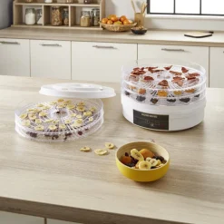 Gifi Déshydrateur alimentaire Homday 350W ABS blanc Ø30cm