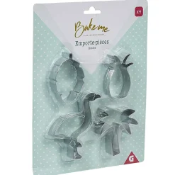 Gifi Emporte pièce forme Ananas Palmier Flamant rose Feuille x4