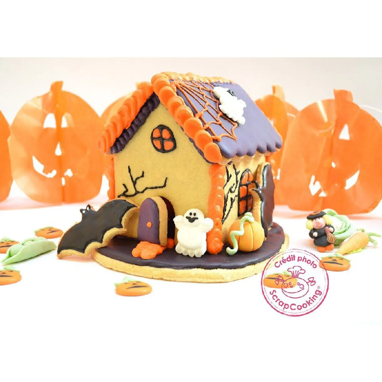 Gifi Emporte pièces maison hantée Halloween chauve souris x4 Hot
