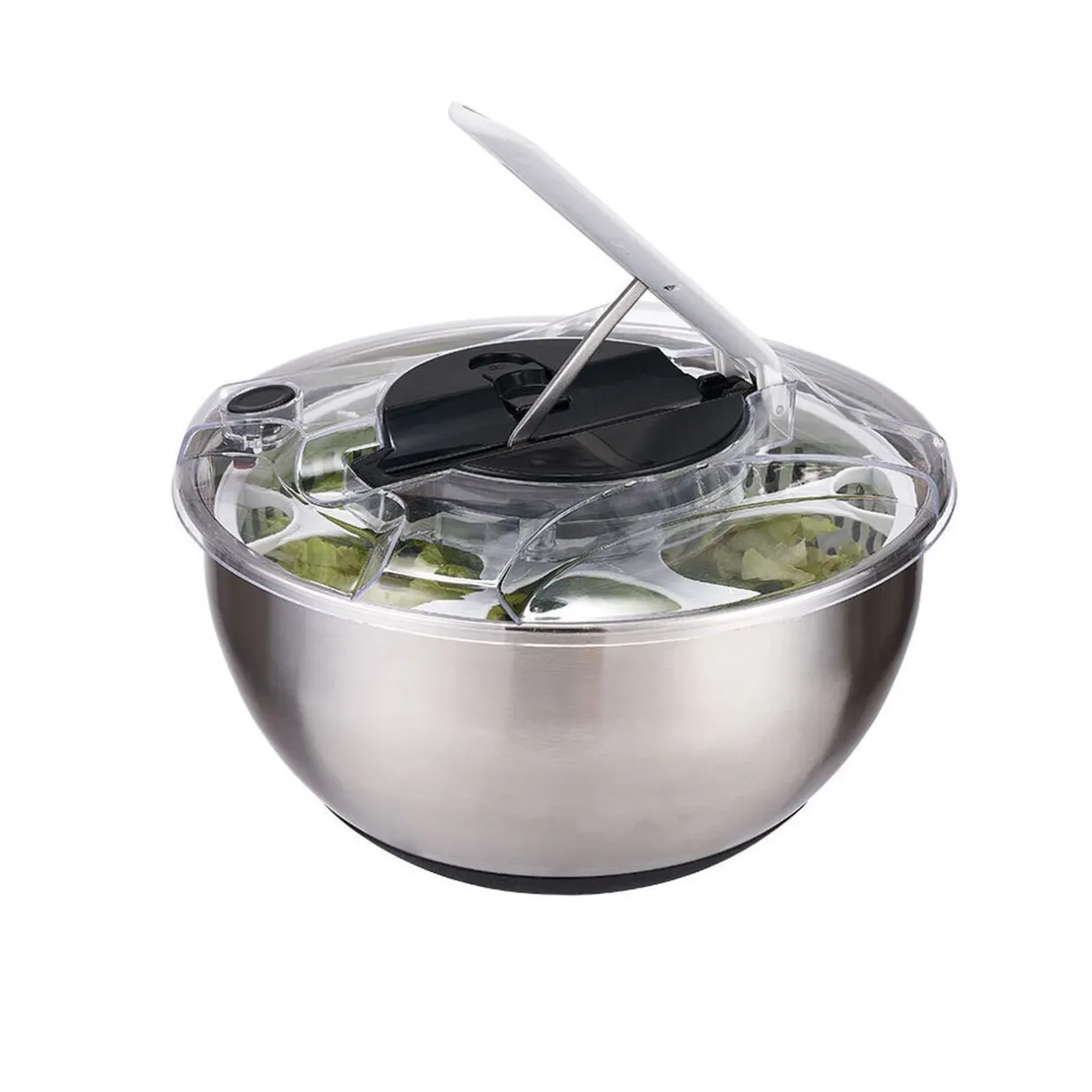 Gifi Essoreuse à salade 2 en 1 en inox