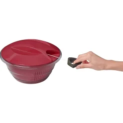 Gifi Essoreuse à salade 4 en 1 transparente et rouge Sale