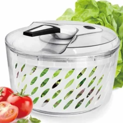Gifi Essoreuse à salade Alcise levier horizontal blanche et grise Outlet