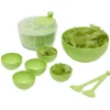 Gifi Essoreuse à salade avec couverts et saladier plastique vert Best
