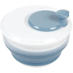 Gifi Essoreuse à salade rétractable 3,5 L bleu et blanc Discount