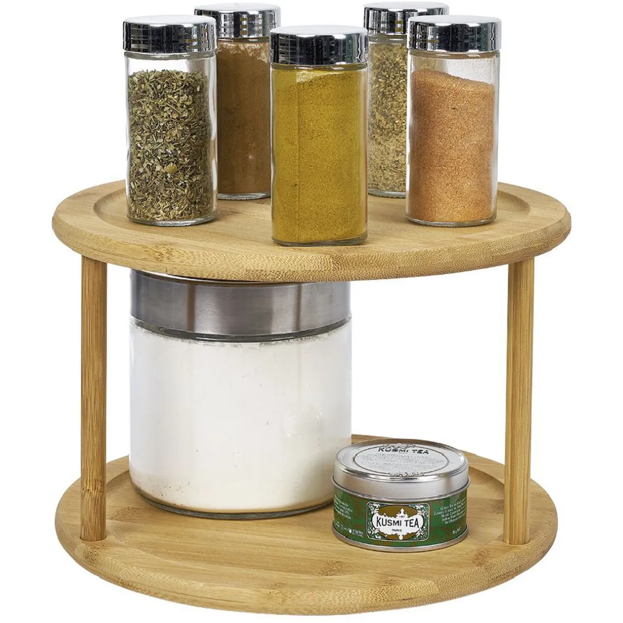 Gifi Etagère de cuisine ronde rotative 2 niveaux Outlet