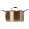 Gifi Faitout acier doré avec couvercle en inox Sale