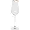 Gifi Flûte en verre avec liseré doré 23 cl x4