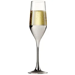 Gifi Flûte en verre Oksana argentée 17cL x4 Outlet