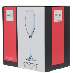 Gifi Flûte verre à vin cristallin gamme Wine Emotion 24 cl x6 Outlet