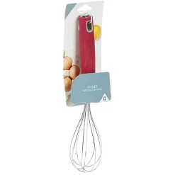 Gifi Fouet de cuisine en inox manche en polypropylène rouge Hot