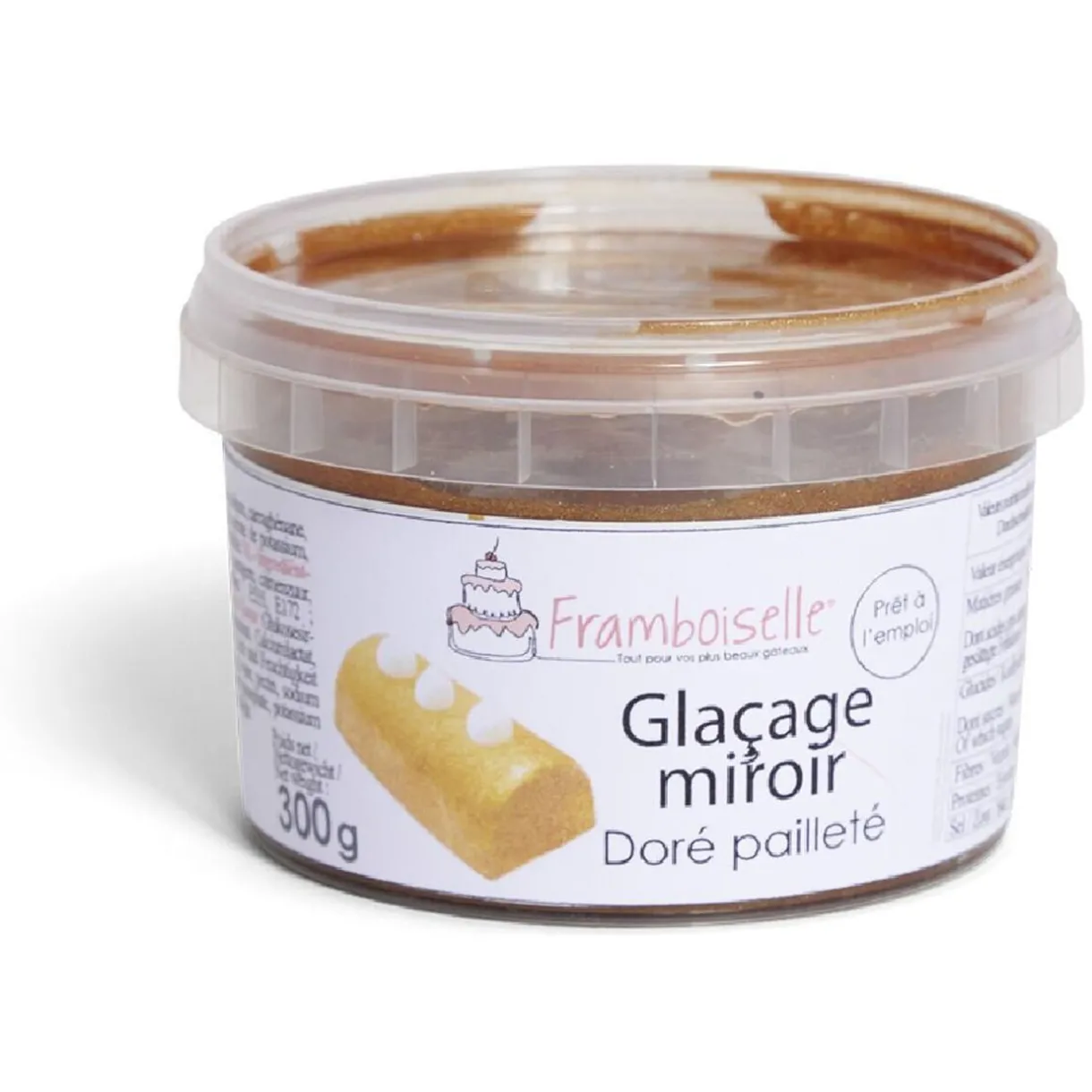 Gifi Glaçage miroir doré pailleté Framboiselle 300g Outlet