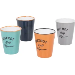 Gifi Gobelet café expresso multicolore Bistrot x4 Discount