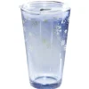Gifi Gobelet en verre 400 ml avec paille décor givré