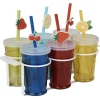 Gifi Gobelet en verre avec couvercle et paille multicolore x6 Online