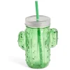 Gifi Gobelet en verre avec paille cactus