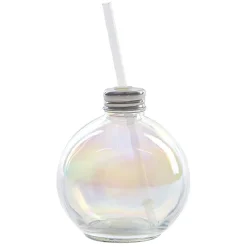 Gifi Gobelet en verre forme boule de Noël avec paille Outlet