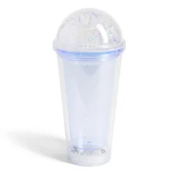 Gifi Gobelet 450ml plastique double paroi à paillettes 2 coloris