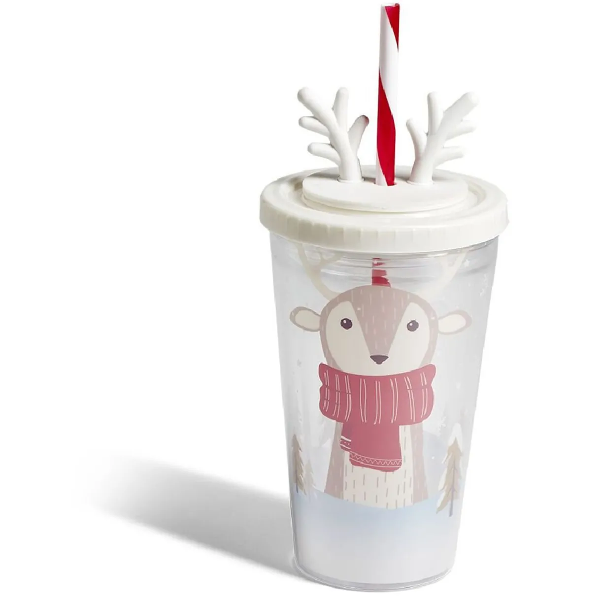 Gifi Gobelet paille Noël 470ml - 2 modèles