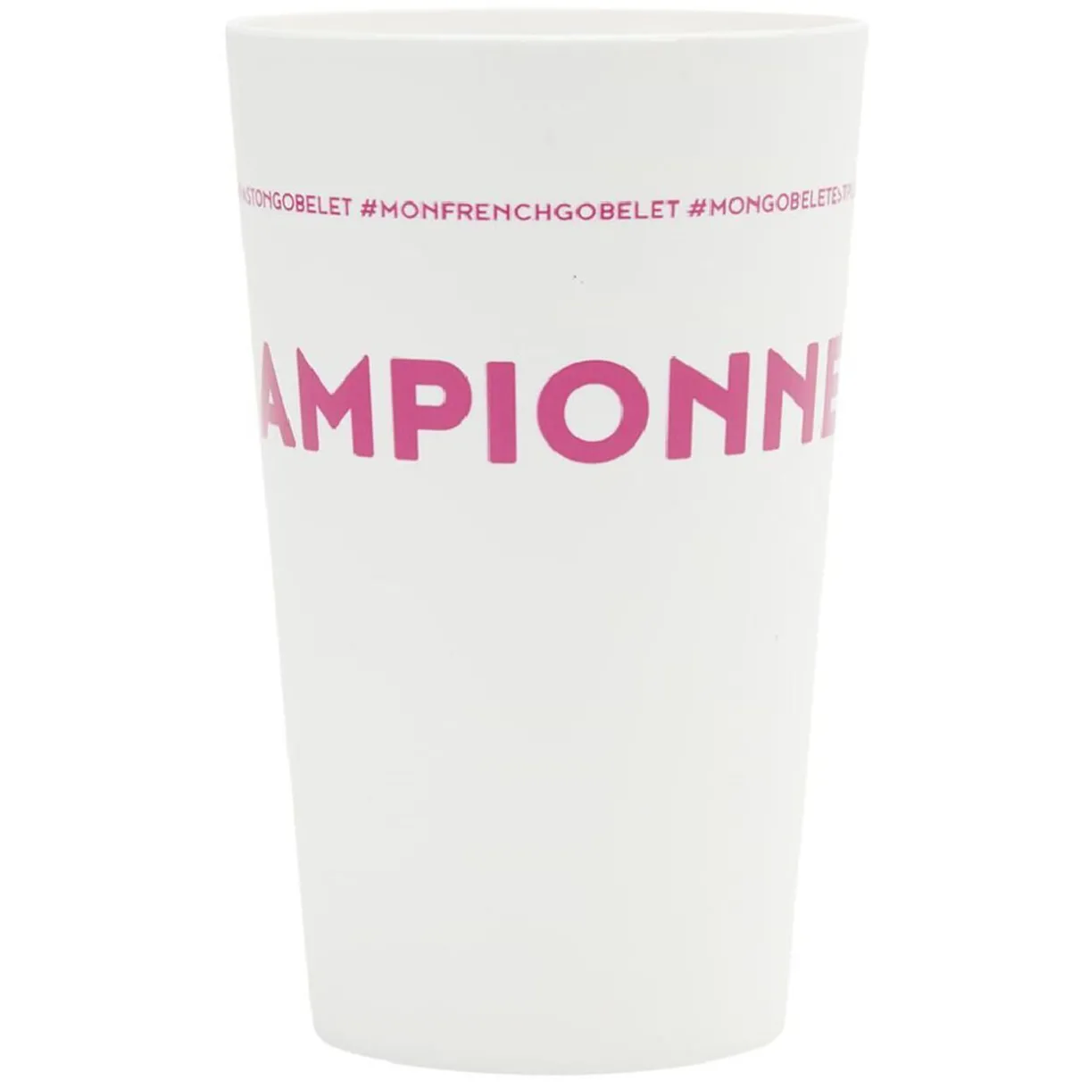 Gifi Gobelet plastique inscription #CHAMPIONNE 33cl