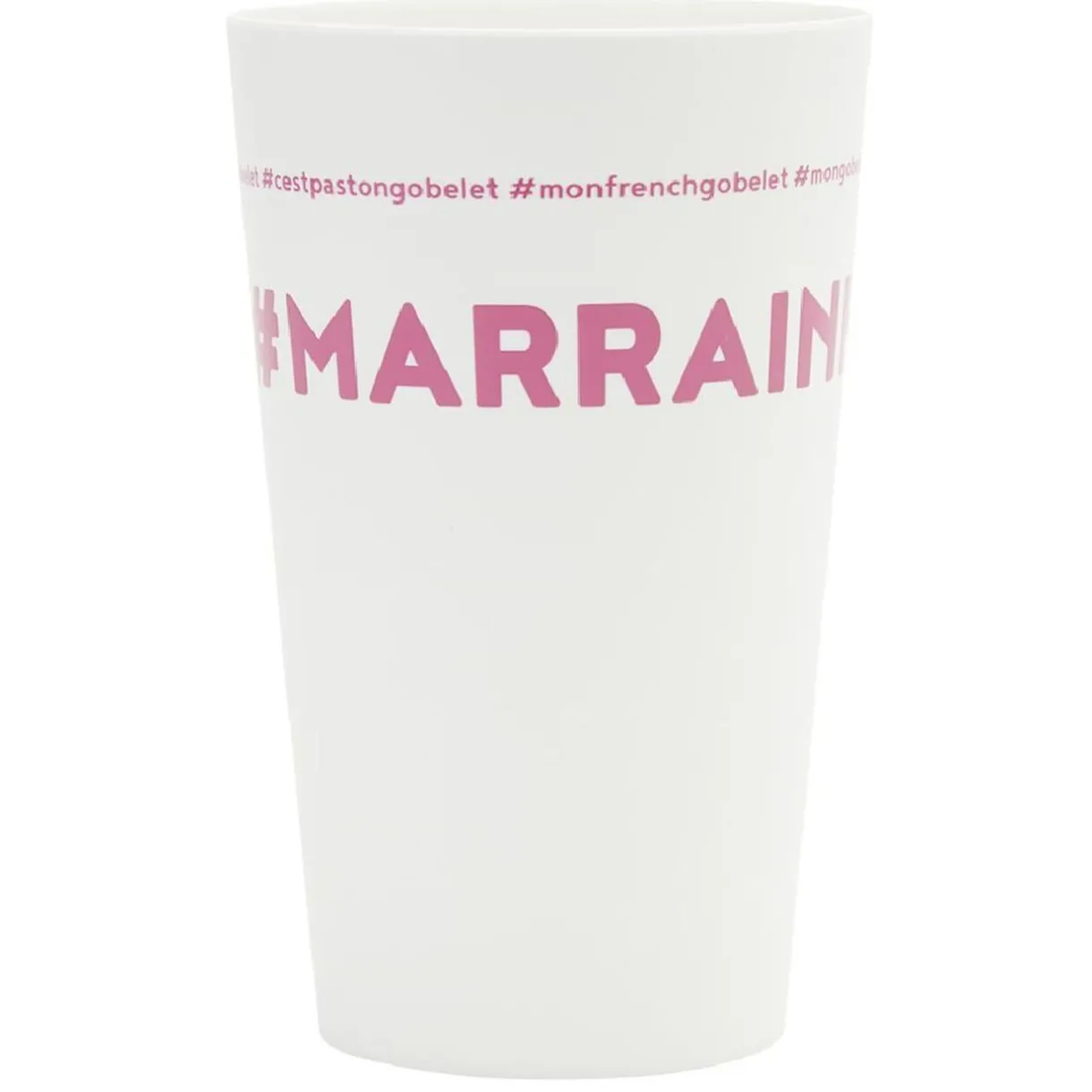 Gifi Gobelet plastique inscription #MARRAINE 33cl