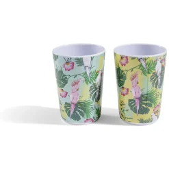 Gifi Gobelet plastique motif tropical