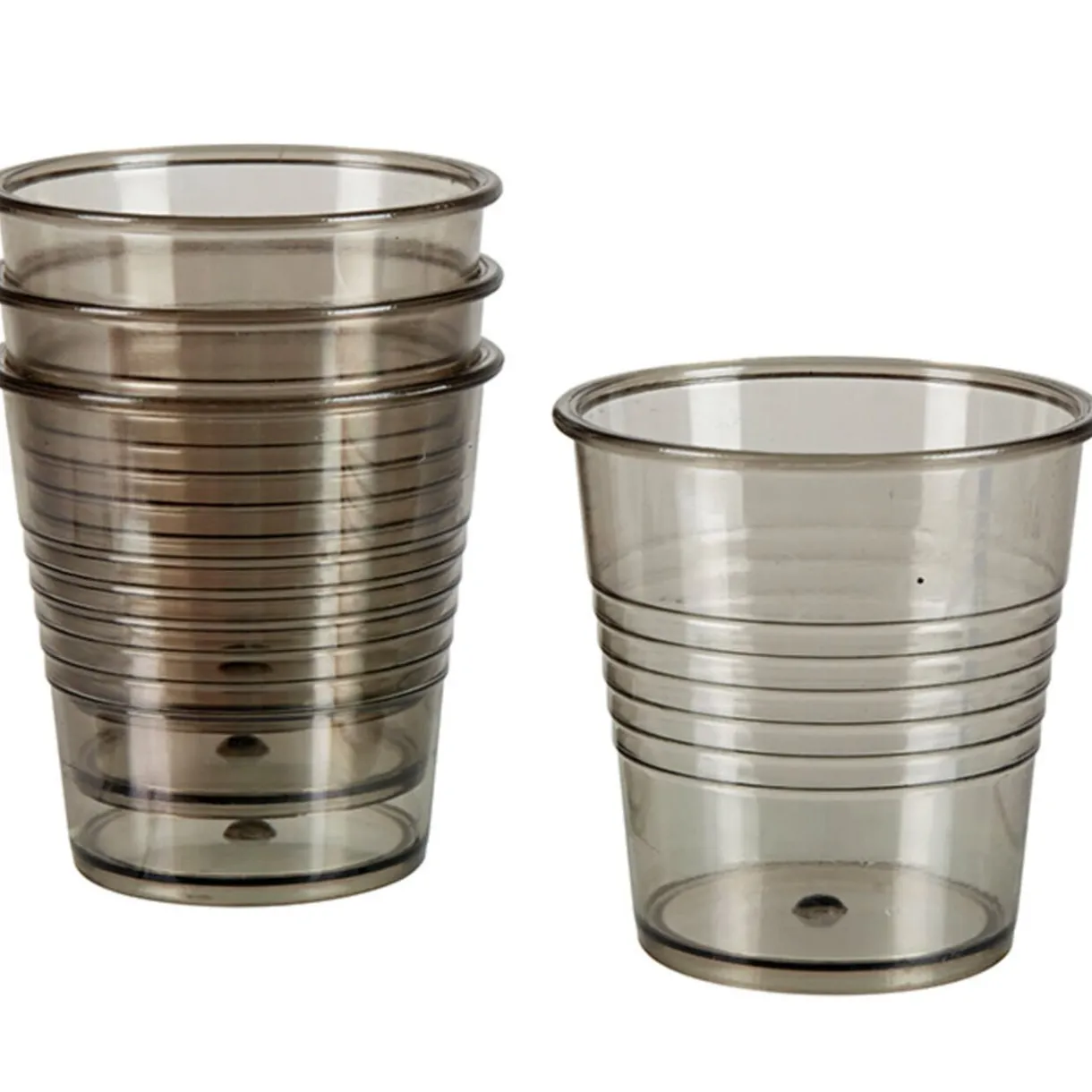 Gifi Gobelet plastique noir transparent x4