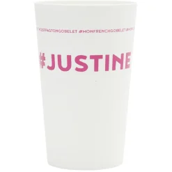 Gifi Gobelet plastique prénom #JUSTINE 33cl