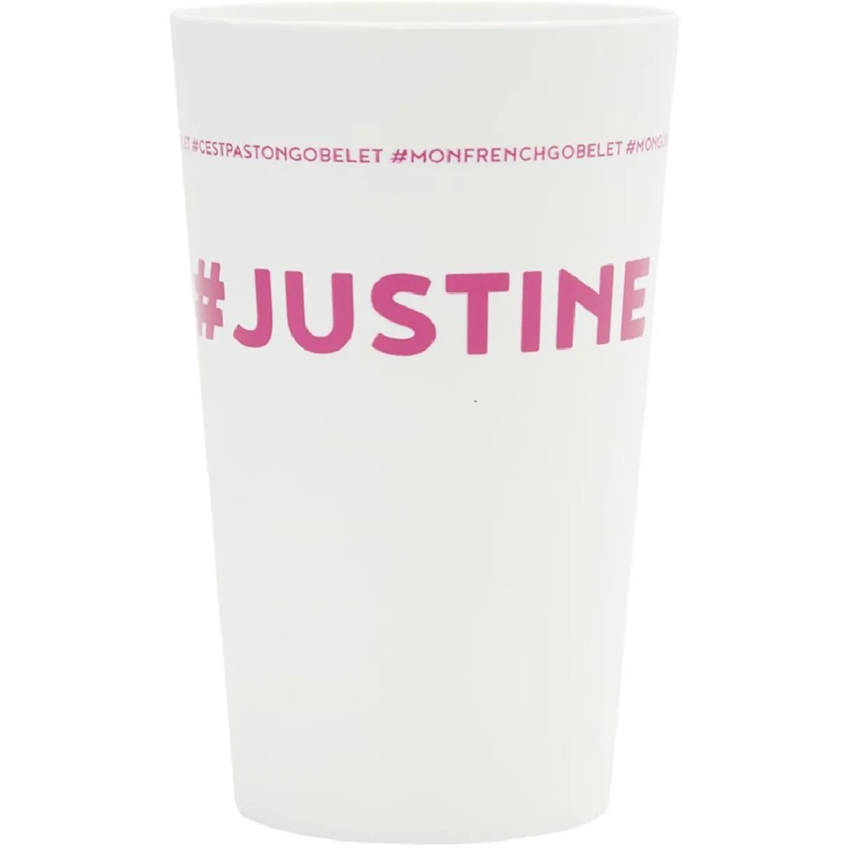 Gifi Gobelet plastique prénom #JUSTINE 33cl