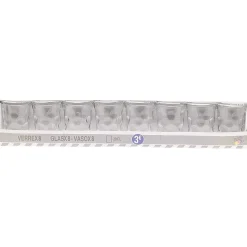 Gifi Gobelet verre motif embossé transparent 20 cl x8