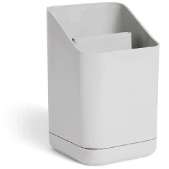 Gifi Égoutoir à couverts et ustensiles plastique gris - 11x11xH17cm