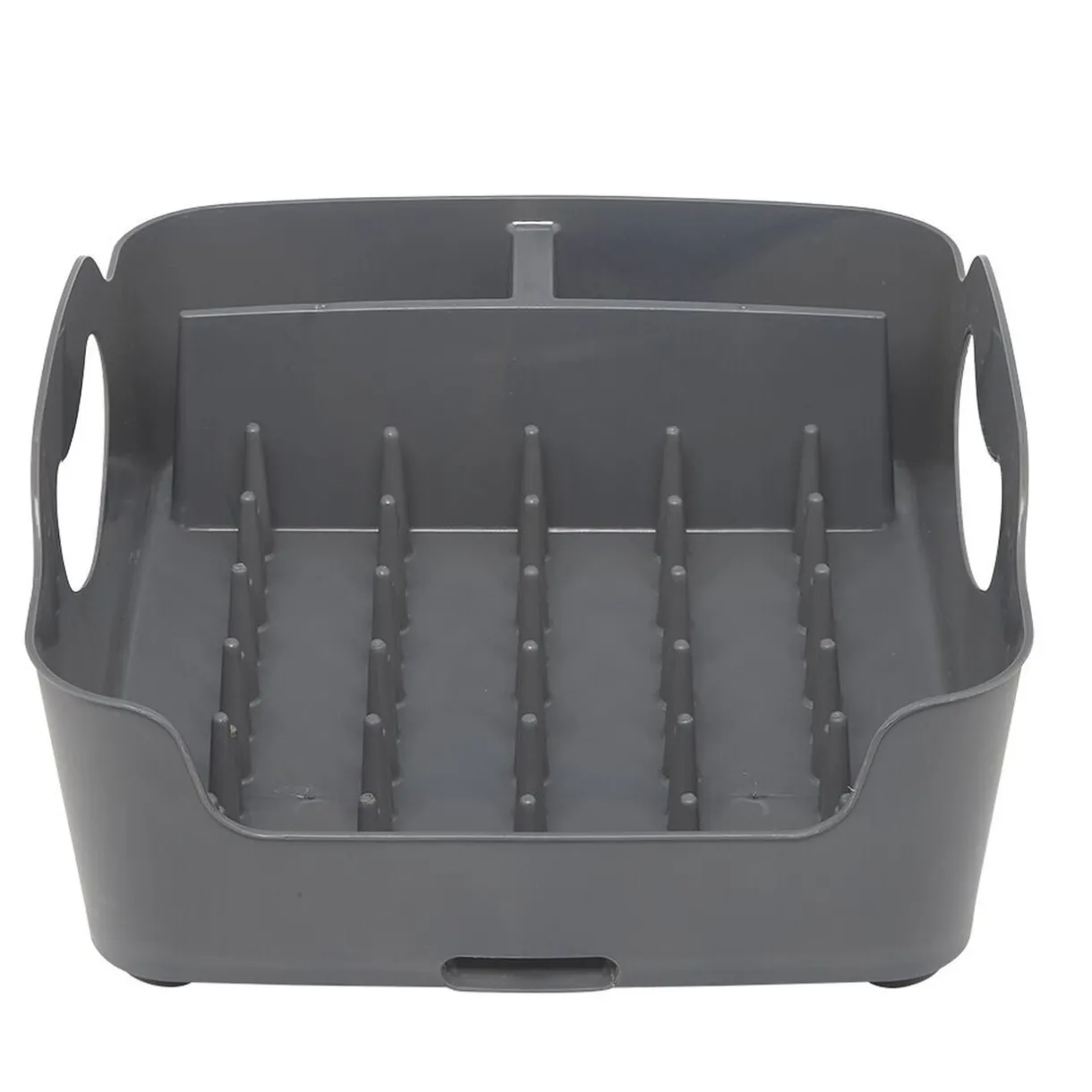 Gifi Égouttoir à vaisselle 3 compartiments gris foncé Sale