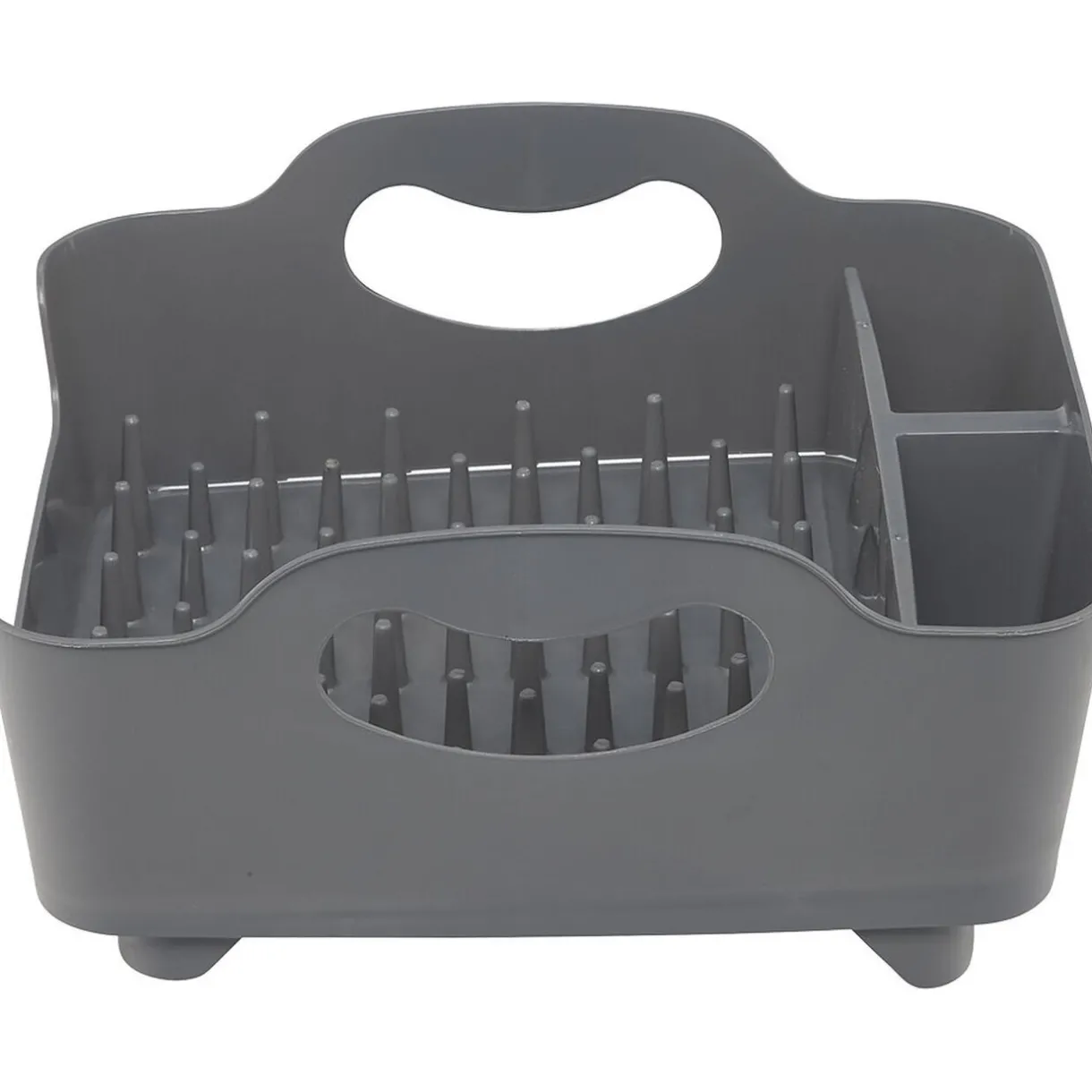 Gifi Égouttoir à vaisselle 3 compartiments gris foncé Sale