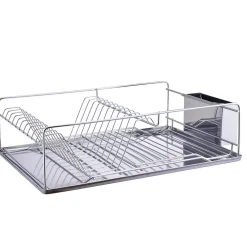 Gifi Égouttoir à vaisselle avec porte-couverts inox