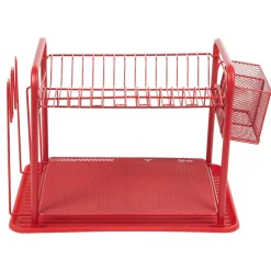 Gifi Égouttoir à vaisselle métallique rouge Outlet