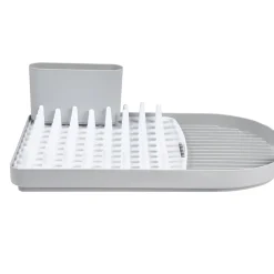 Gifi Égouttoir avec plateau picots et bac à couverts amovible gris et blanc Outlet