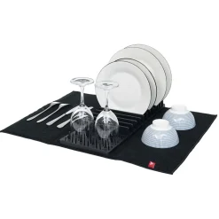 Gifi Égouttoir avec tapis pliable noir 11 rangées 12 picots Sale