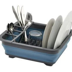 Gifi Égouttoir rétractable gris et bleu New