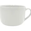 Gifi Jumbo en porcelaine 45 cl uni lin avec rainures verticales en relief