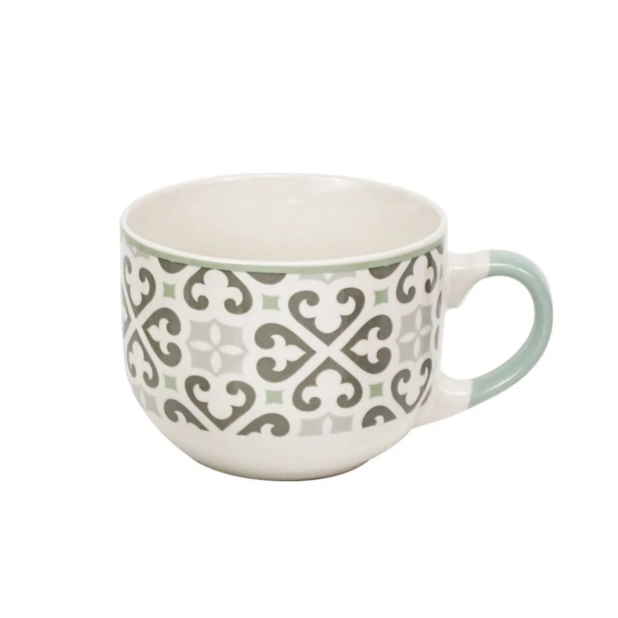 Gifi Jumbo en porcelaine motif Carreau de ciment gris 47 cl
