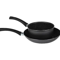 Gifi Lot 1 poêle + 1 casserole aluminium effet pierre Hot