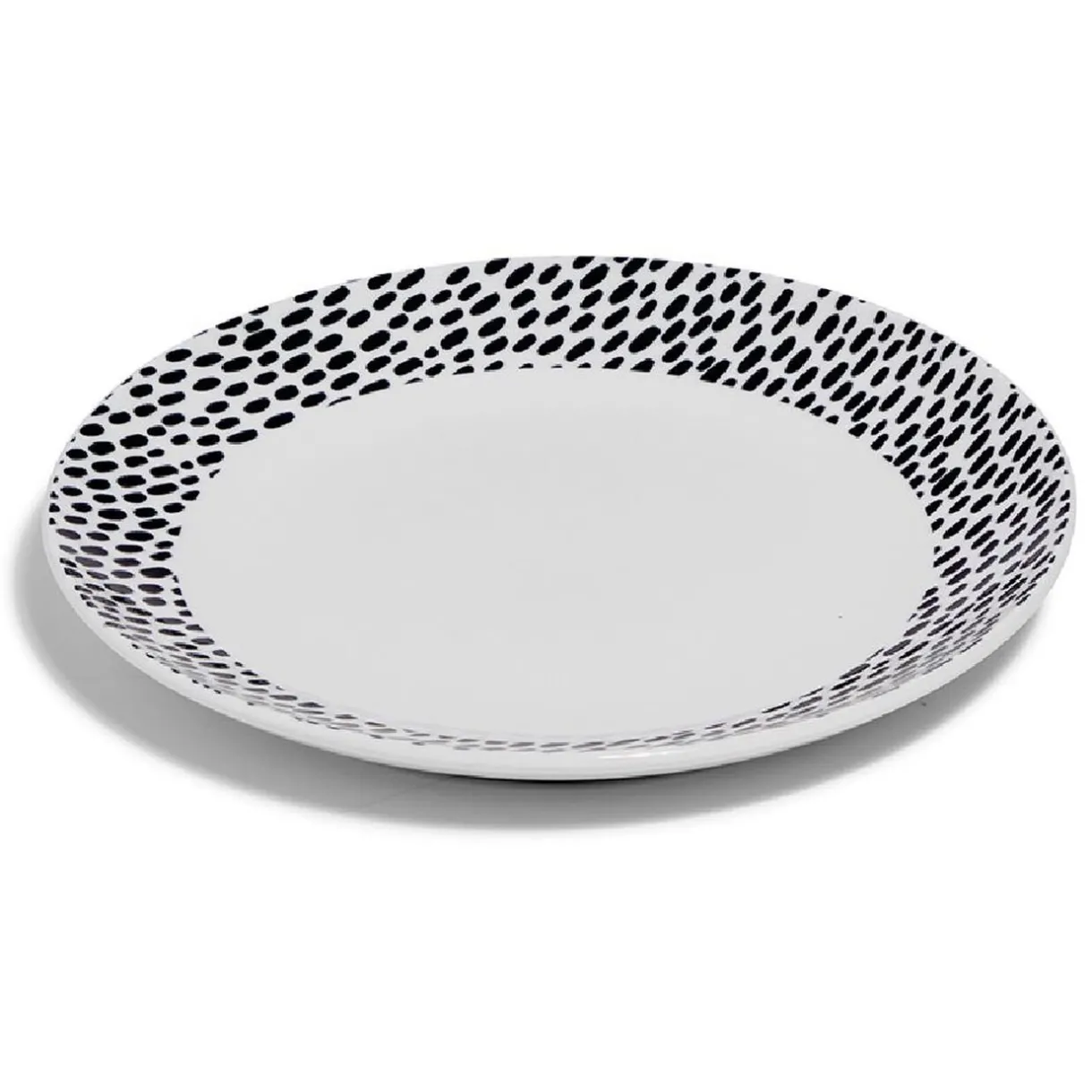 Gifi Lot de 4 assiettes à dessert rondes porcelaine Ø19 cm