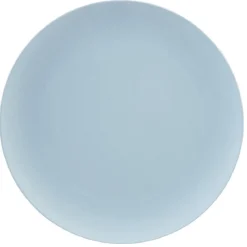 Gifi Lot de 4 assiettes plates en bambou bleu