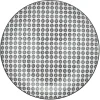Gifi Lot de 4 assiettes plates motif géométrique en céramique