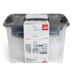 Gifi Lot de 25 boîtes alimentaires 150ml à 11L Online