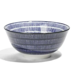 Gifi Lot de 4 coupelles 300ml porcelaine Ø15cm bleu et blanc