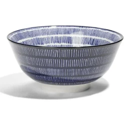 Gifi Lot de 4 coupelles 300ml porcelaine Ø15cm bleu et blanc